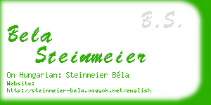 bela steinmeier business card